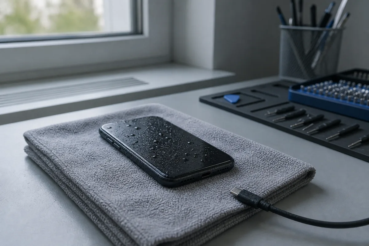Water-Damaged Device: Safe First Steps